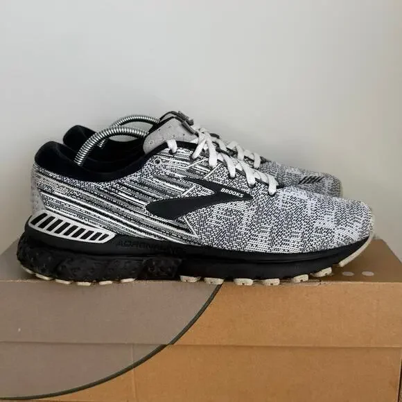 Brooks Adrenaline 19 Black/White Women Running Sneakers - SZ 9 - Picture 2 of 13